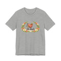 I Love to Knit T-Shirt | Knitting Heart Graphic, Floral Wreath Tee