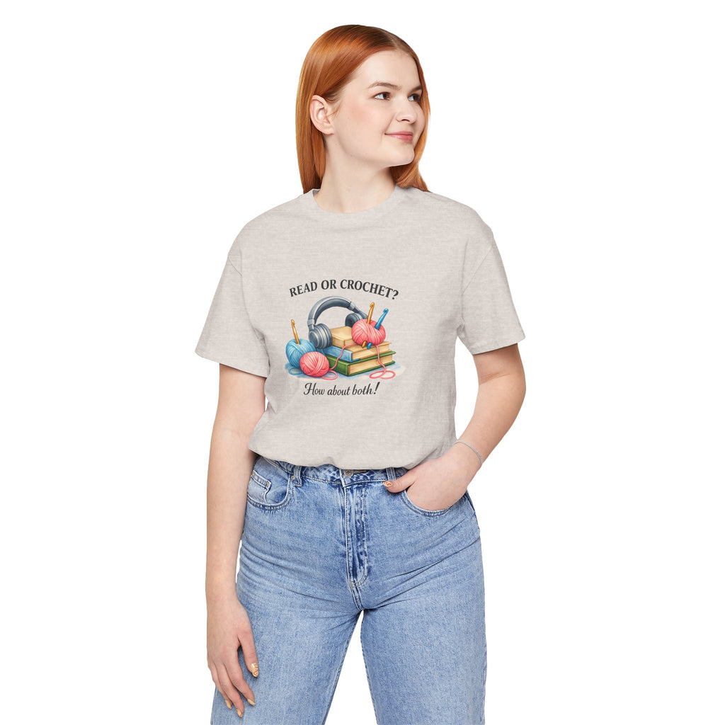 Read or Crochet? T-Shirt | Crochet Books Graphic